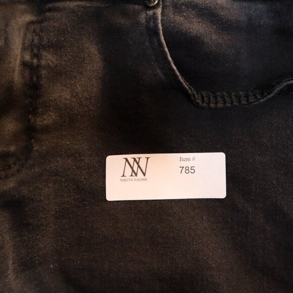 #785 Wax Jean Women's Size Large Black Denim Shorts - Picture 4 of 4